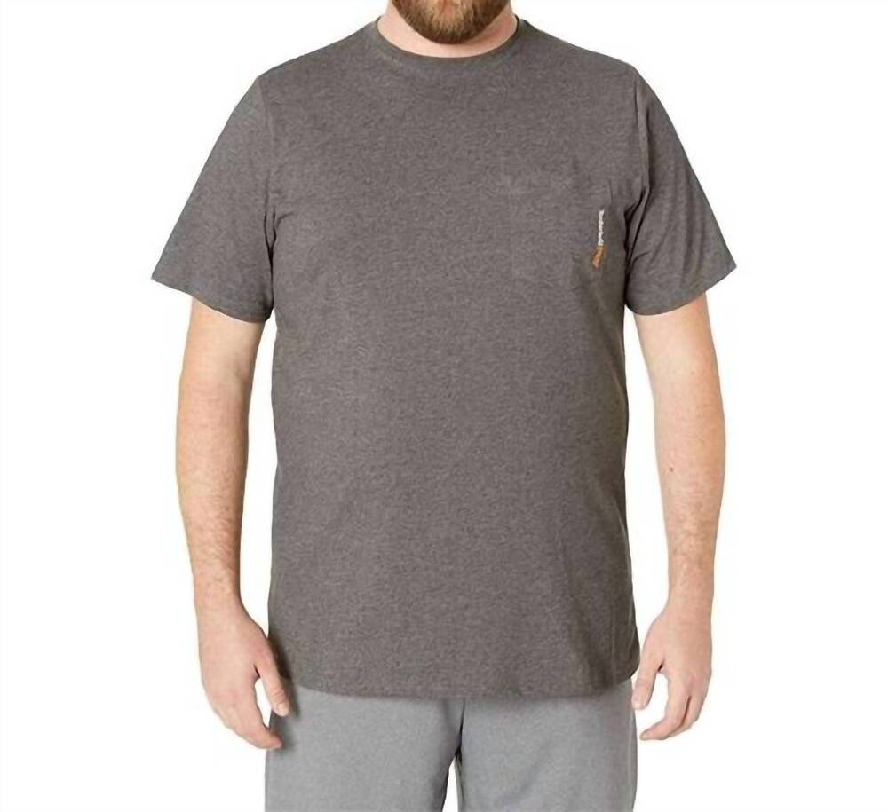 NEW TIMBERLAND men's base plate blended short sleeve t-shirt in dark charcoal he